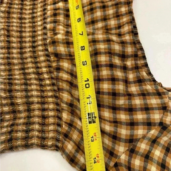 BP Nordstrom plaid long sleeve crop top size small - Picture 5 of 6